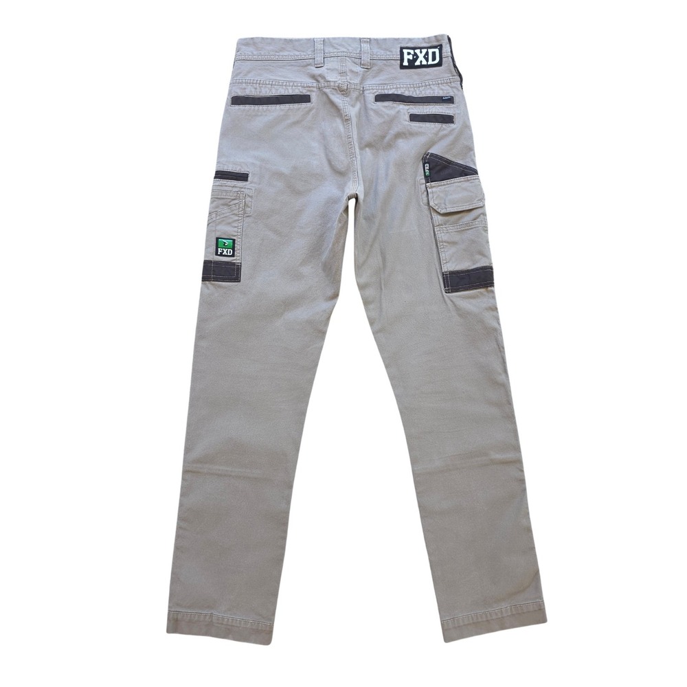 FXD Work Pants WP-3 Mens 30x30 Khaki Brown Canvas Dura 500 Utility Cargo